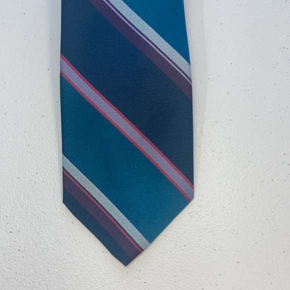 Vintage 80s multicolored striped tie - Picture 11 of 14